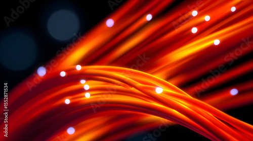 Dynamic fiber optic cables in a futuristic communication concept