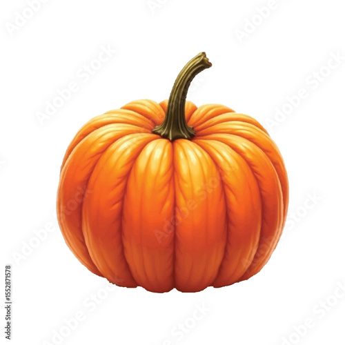 Vibrant Decorative Pumpkin with Floral Patterns – Fall and Halloween Theme Illustration