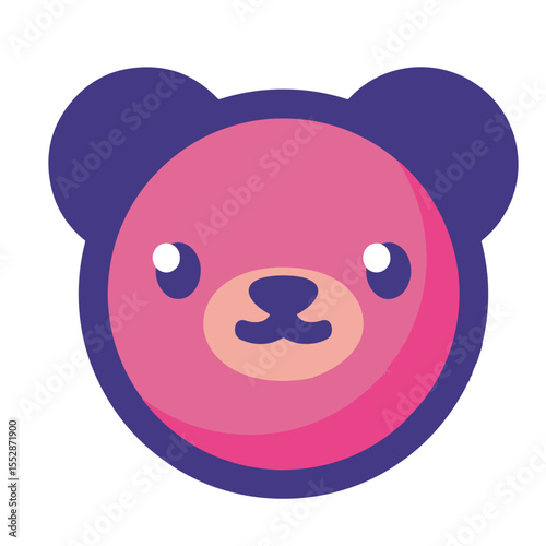 Pink Purple Cartoon Teddy Bears – Cute Plush Toy Illustration vector Set
