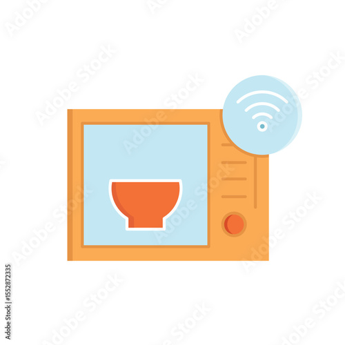 smart microwave icon vector illustration