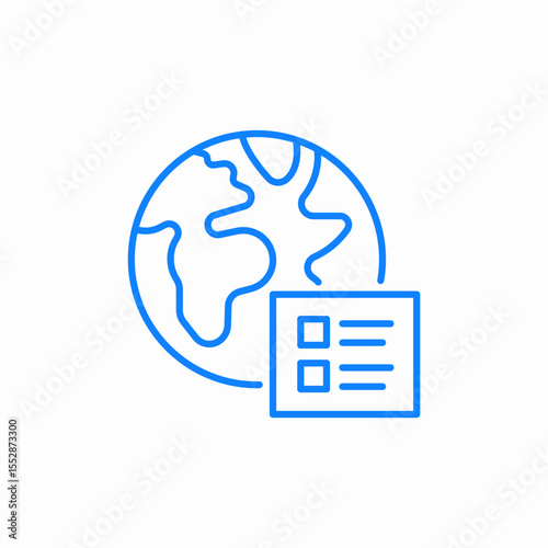 global list icon sign vector