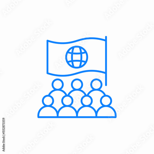 global movement icon sign vector