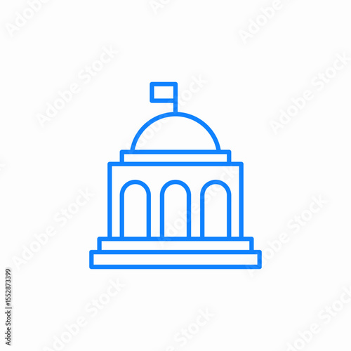 government building icon sign vector