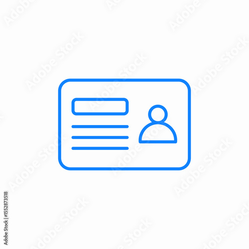 id card icon sign vector