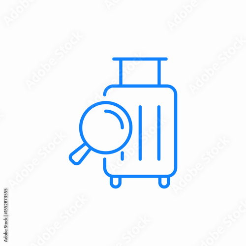 inspect luggage icon sign vector