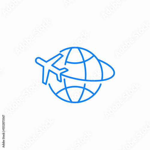 international flight icon sign vector
