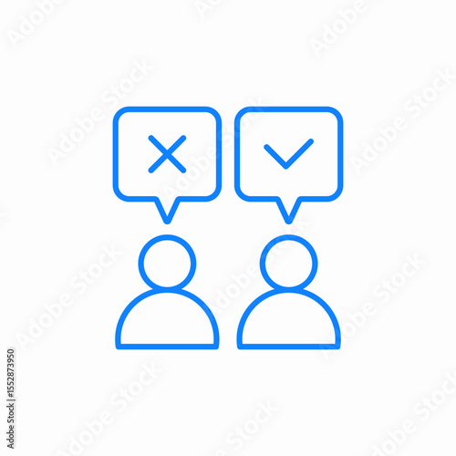 opinions differ icon sign vector