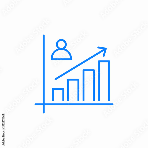 person growth icon sign vector