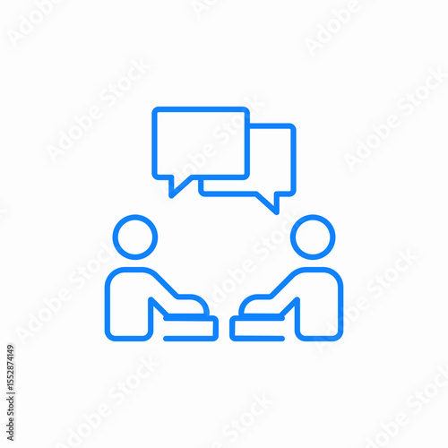 people talking icon sign vector