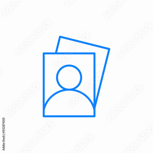 profile cards icon sign vector