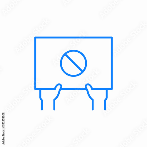 protest sign icon sign vector