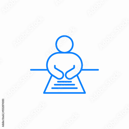 signing documents icon sign vector