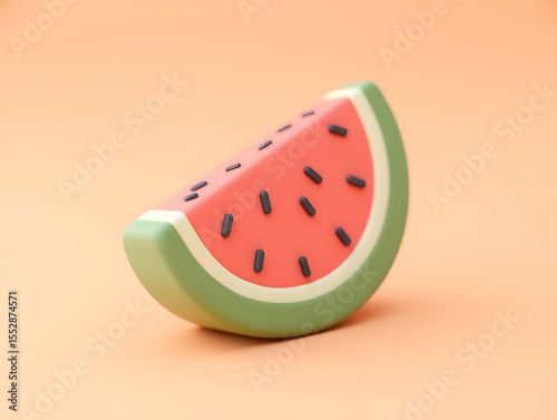 Summer heat-relieving green fruit watermelon juice, illustration of delicacies during the summer season