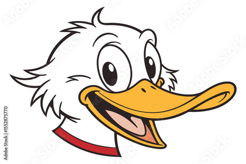 Cheerful duck winks with a friendly smile, showing optimism and humor vividly