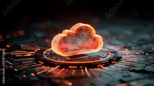 Cloud computing security network innovations digital environment abstract viewpoint technology concepts