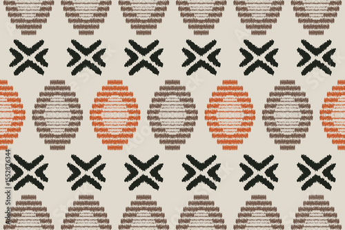 Ethnic Seamless Pattern Ikat geometric Indian style.Tribal ethnic texture. seamless striped pattern.Aztec style.Indian, Gypsy, and African rug. Bohemian.