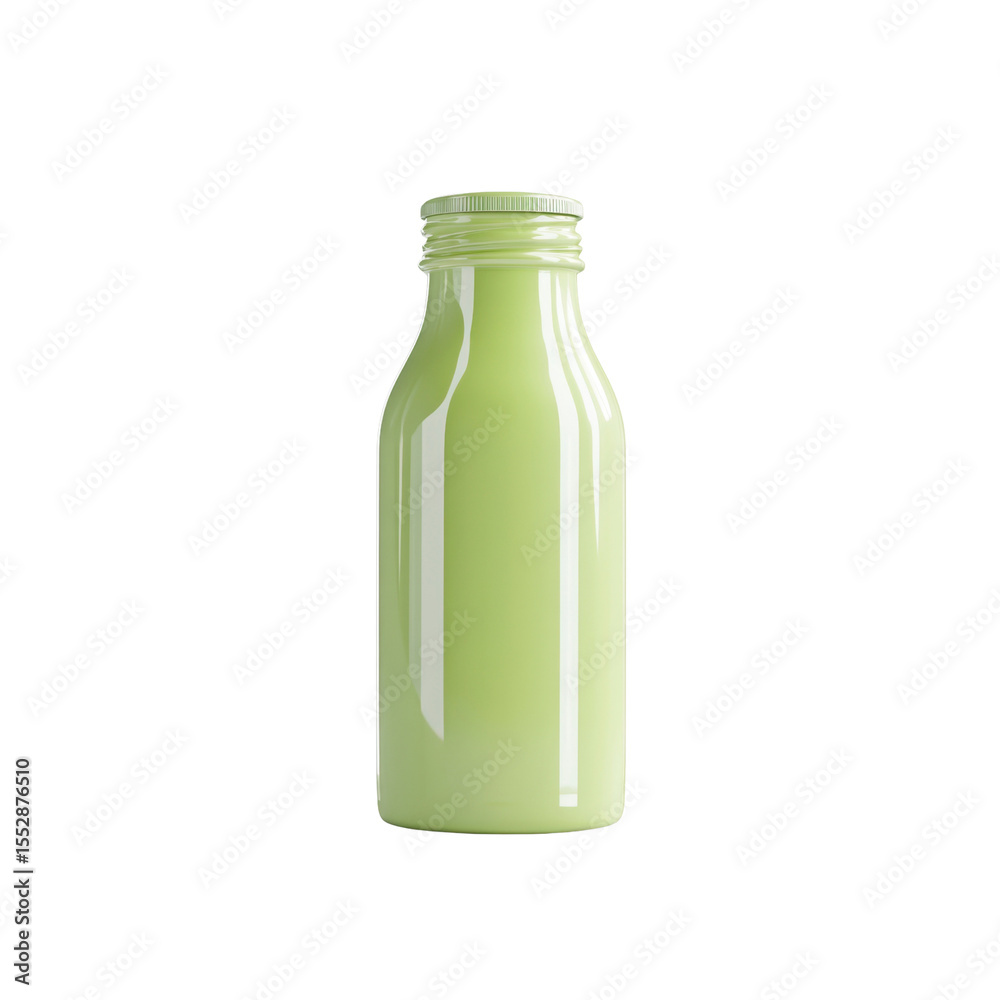 Light Green Glass Bottle Mockup - Isolated on Black Background Light Green Glass Bottle Mockup - Isolated on Black Background