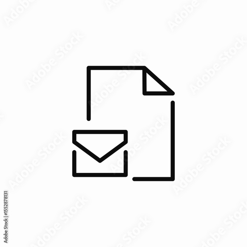 document mail icon sign vector