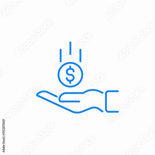 donating money icon sign vector