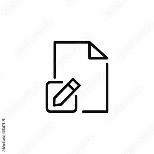 edit document icon sign vector