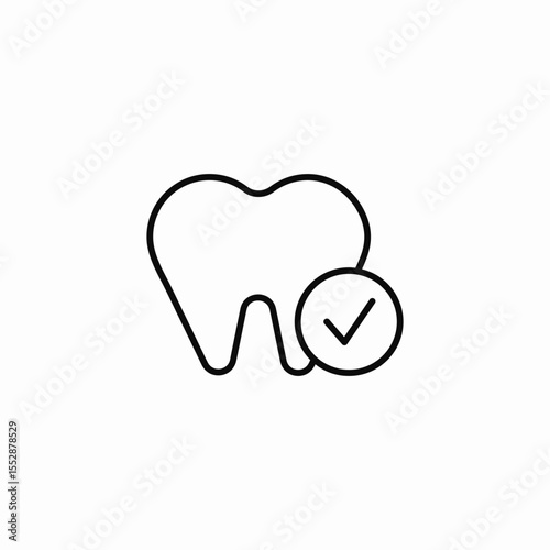 healthy tooth icon sign vector