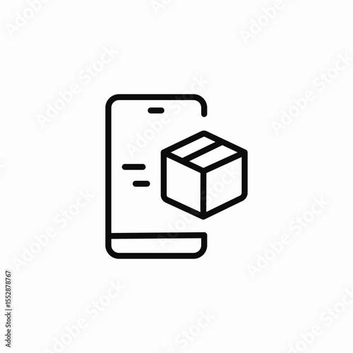 mobile package icon sign vector