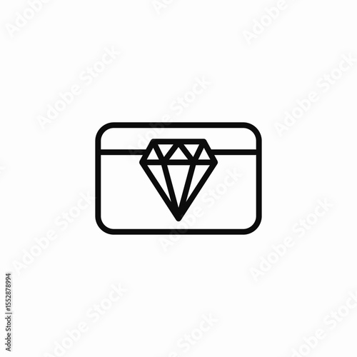 premium card icon sign vector