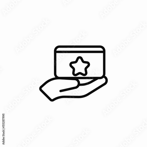 reward card icon sign vector