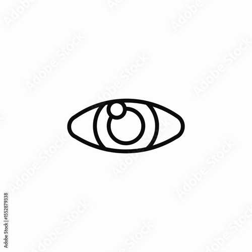 single eye icon sign vector