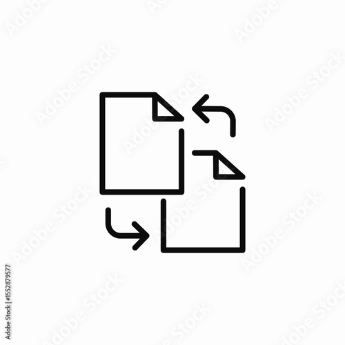 transfer files icon sign vector