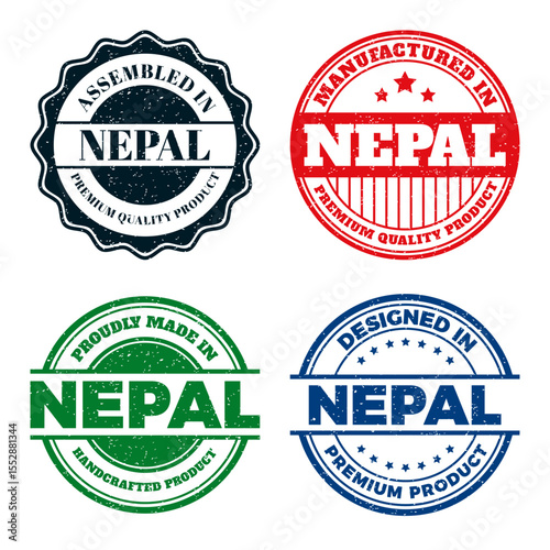 Nepal Premium Product Stamps. Handcrafted. Assembled. Manufactured & Designed