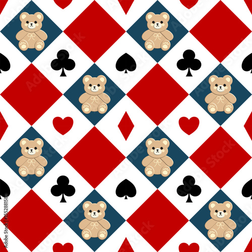seamless pattern with teddy bears 