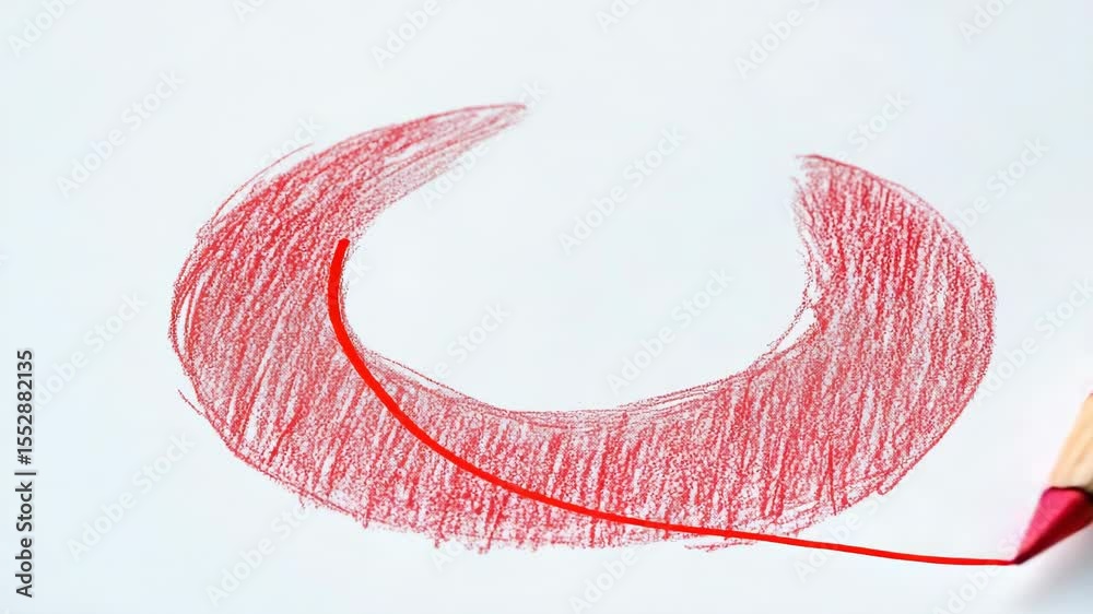 A simple illustration of a circle drawn with a pencil on a piece of paper