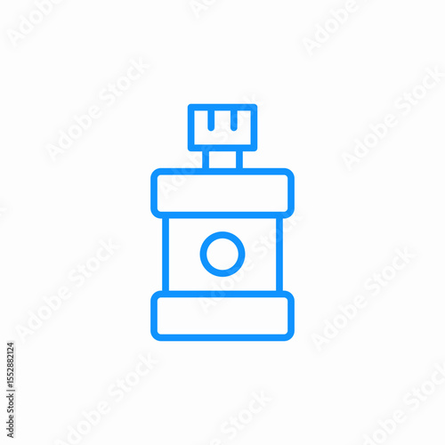 bottle mouthwash icon sign vector
