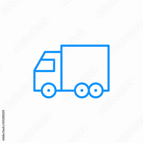 box truck icon sign vector