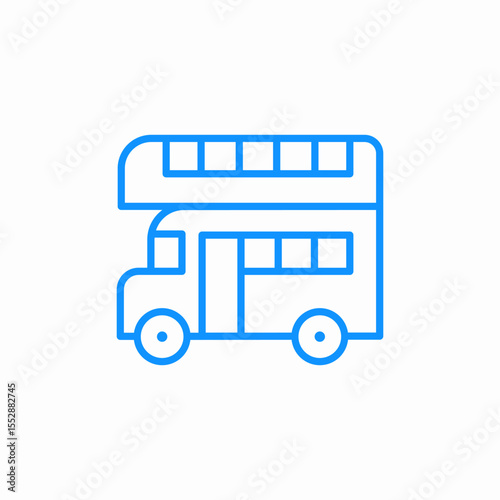 double decker icon sign vector