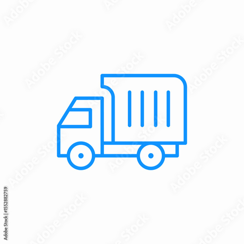dump truck icon sign vector