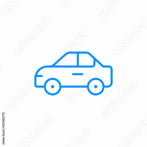 family car icon sign vector