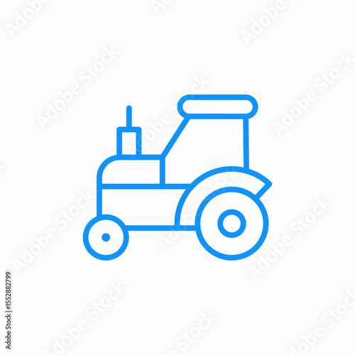 farm tractor icon sign vector