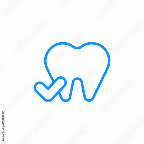 healthy tooth icon sign vector