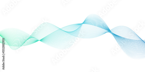 Vector abstract background with dynamic blue waves.