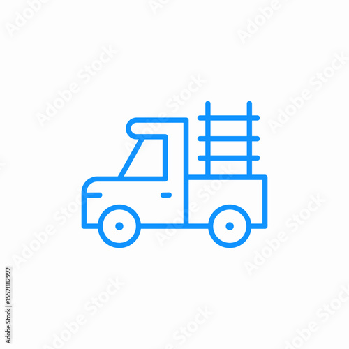 ladder truck icon sign vector