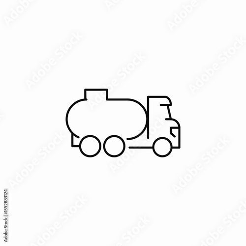 oil truck icon sign vector
