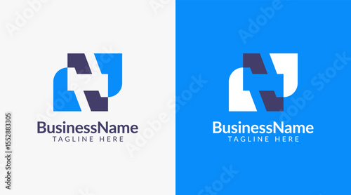 Modern abstract letter H logo icon design vector
