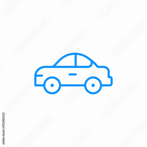 sedan car icon sign vector