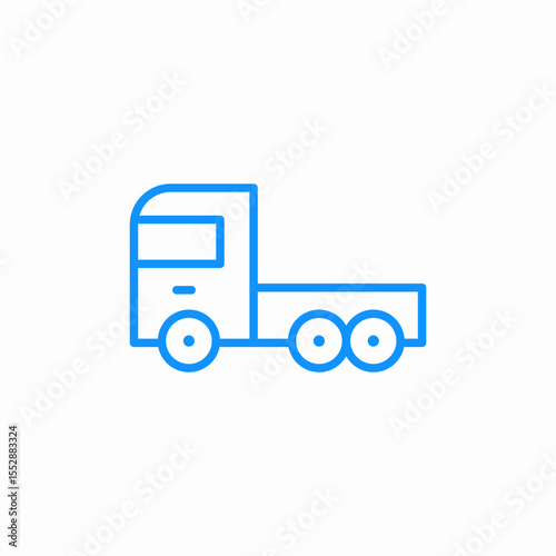 semi truck icon sign vector