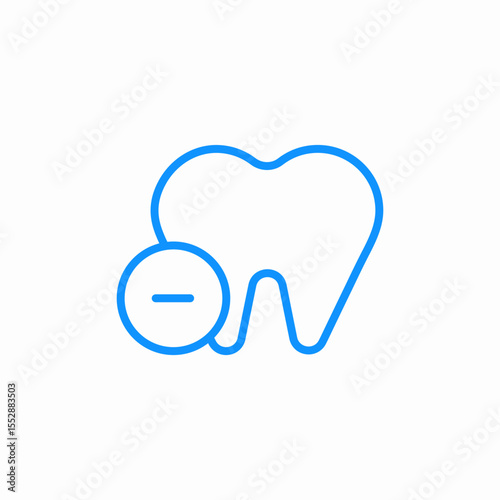 tooth extraction icon sign vector