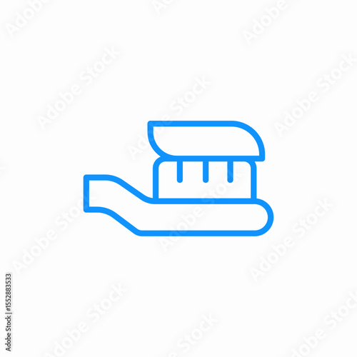 toothpaste brush icon sign vector