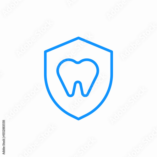 tooth protection icon sign vector