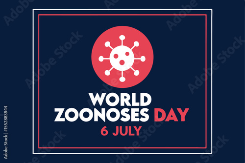 World Zoonoses Day graphic with virus icon and text
